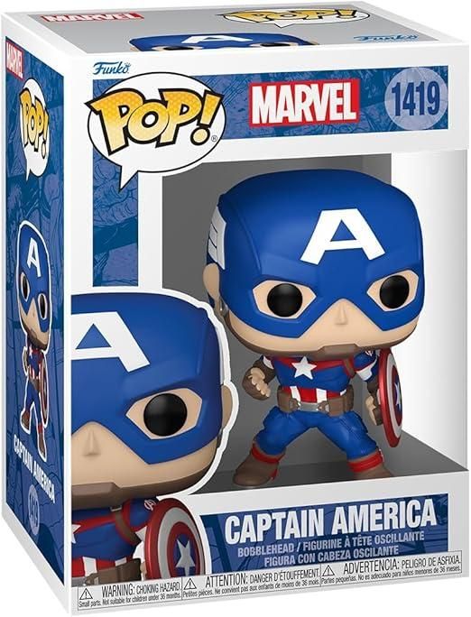 Funko Pop! Marvel: Marvel NC - Captain America - Marvel Comics - Fumetti Marvel - Figura in Vinile da Collezione,Eta 13+