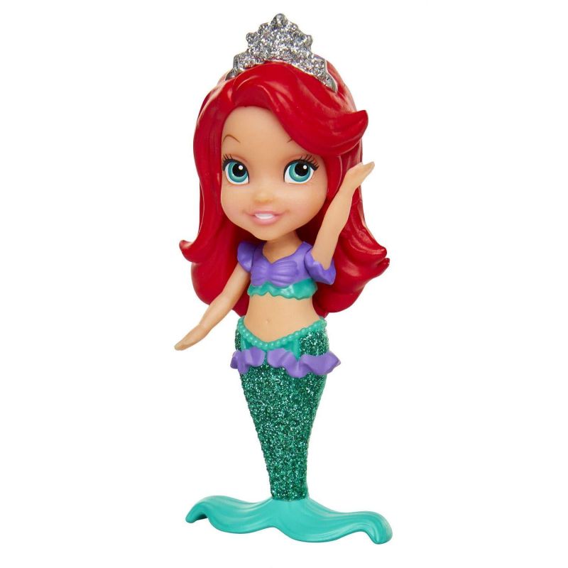 Disney Princess,Mini bambola Ariel,7 cm,Jakks,Eta 3+