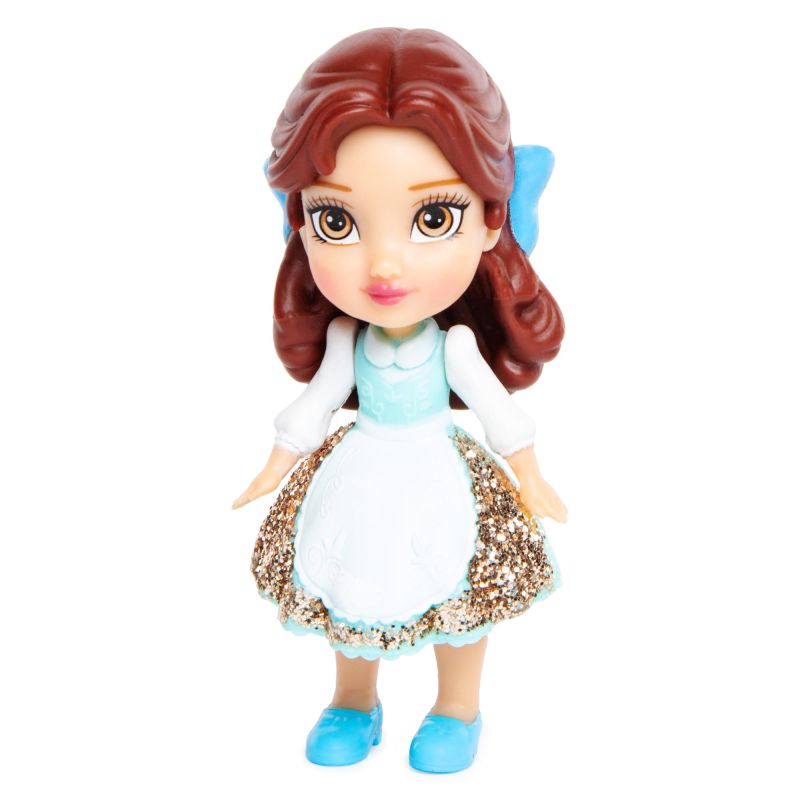 Disney Princess,Mini Bambola Belle,7 cm,Jakks,Eta 3+