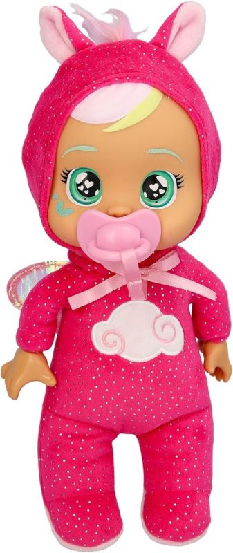 Cry Babies Tiny Cuddles Day Care Hannah, Bambola Bebe, Bambola di Peluche Vestita con un Pigiama della linea Day Care che Piange Lacrime Vere,IMC Tys, Eta 2+