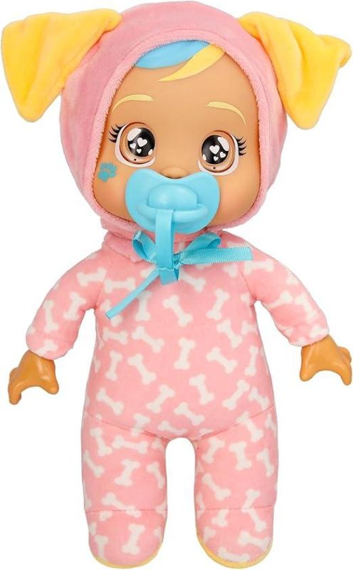Cry Babies Tiny Cuddles Day Care Muffy, Bambola Bebe, Bambola di Peluche Vestita con un Pigiama della linea Day Care che Piange Lacrime Vere, IMC Toys, Eta 2+