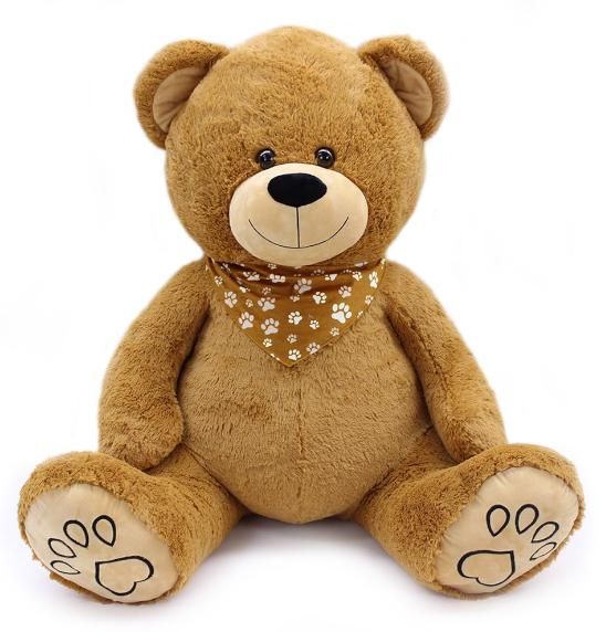 Orso peluche seduto con bandana 85 cm,PTS,Eyta 0+