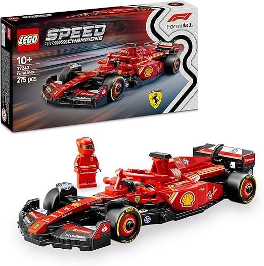 LEGO Speed Champions Auto da Corsa Ferrari F1 SF-24 Giocattolo da Collezione con Minifigure del Pilota di Formula 1,Eta 10+
