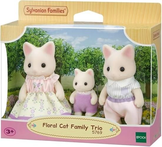 Sylvanian Families, Floral Cat Family Trio,Epoch,Eta 3+