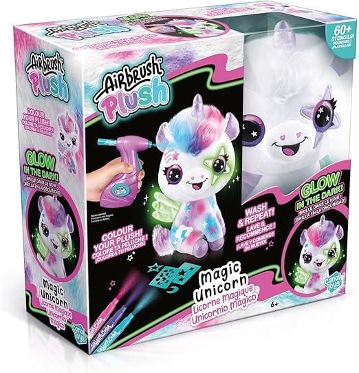 Airbrush Plush Unicorno Brilla al Buio,Rocco Giocattoli,Eta 6+