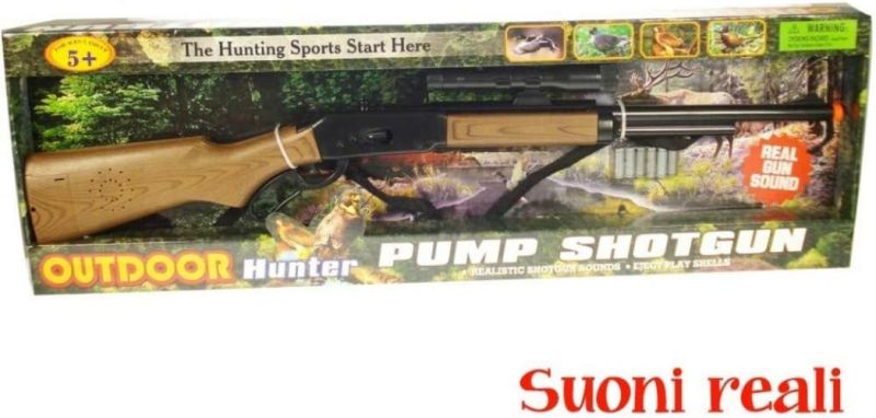 Pump Shotgun,Fucile giocattolo con estrattore e suoni reali,Maggio,Eta 5+