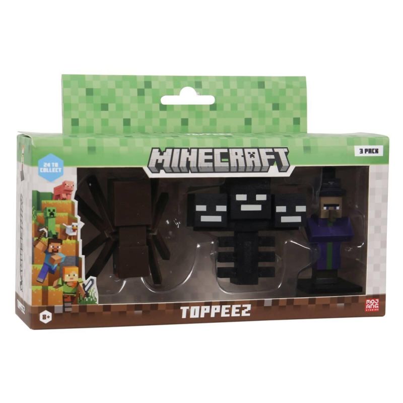 Minecraft Toppeez,Pack 3 personaggi 3D,Versione 4,Eta 6+