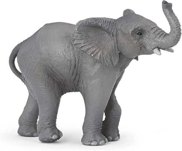 PAPO - Figurina Giovane elefante -Fauna Selvatica - Collezione,Eta 3+