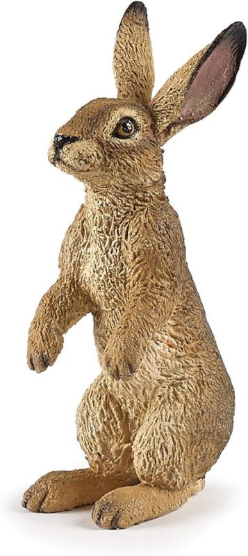 PAPO 50202 - Statuetta con lepre in piedi e regno, multicolore,Eta 3+