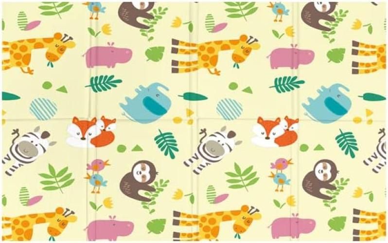 Sport1 tappeto bambini pieghevole Madmat foresta Tg. M. Tappeto pieghevole 120x90cm spessore 0,8cm. Tappeto gioco bambini protegge da cadute, freddo e rumori. Tappeto morbido bambini fantasia foresta,Eta 0+