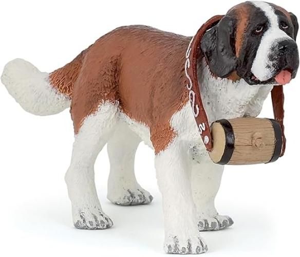 Papo -Dipinta a mano- figurina-cani e gatti-San Bernardo-Eta3+
