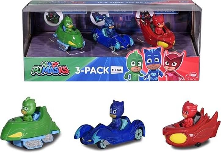 Pj Masks Gift Pack con 3 Veicoli in Die Cast,Dickie Toys,Età  3+