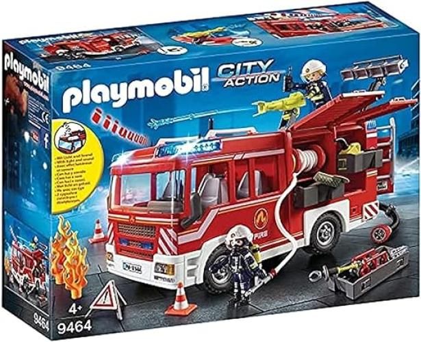 PLAYMOBIL City Action , Autopompa dei Vigili del Fuoco con luci e suoni,Età 4-10 anni