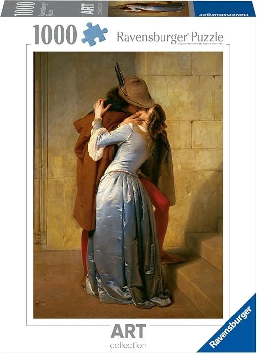 Puzzle 1000 Pezzi Hayez: Il Bacio? | Puzzle 1000 Pezzi Arte Con Una Misura Di 70x50 Cm ,Ravensburger,Età 14+