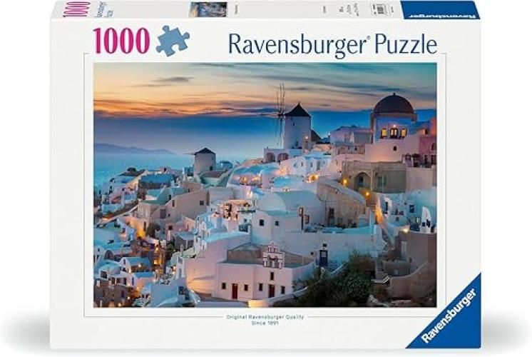 Puzzle 1000 Pezzi Santorini? | Puzzle 1000 Pezzi Paesaggi Con Una Misura Di 70x50 Cm,Ravensburger,Età 14+