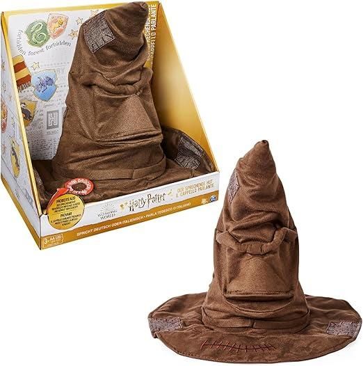 Wizarding World, Cappello Parlante Interattivo di Harry Potter | Voce originale dei film, 15 frasi in italiano/tedesco,Spin Master 6+