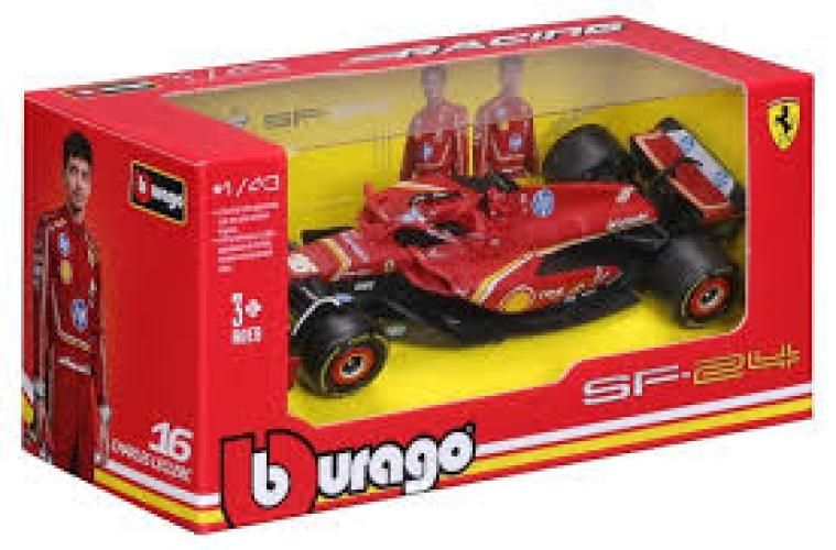 Ferrari SF-24 Leclerc,Modellino veicolo 1:43,Bburago,Eta 3+