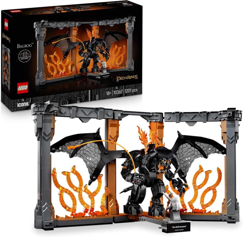 LEGO Icons Il Signore degli Anelli Balrog Book Nook,Eta 18+