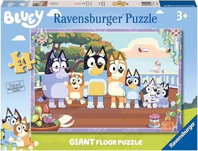 Puzzle Bluey, Collezione Giant Pavimento,24 Pezzi Giganti, 70x50 cm,Ravensburger,Eta 3+