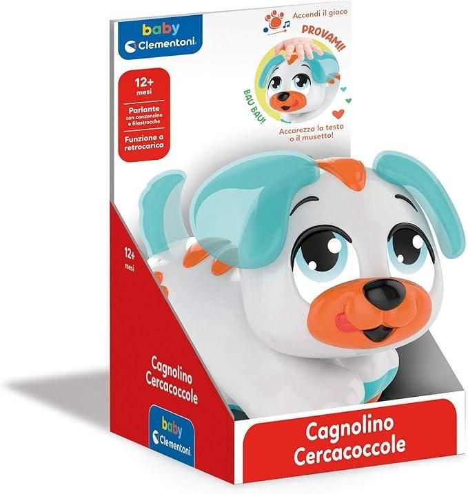 Cagnolino Cercacoccole, Gioco Interattivo Musicale per Bambini , Centro attivita Prima Infanzia, Cane da Accarezzare per Riprodurre Canzoni e Filastrocche,Baby Clementoni,Eta 12+mesi