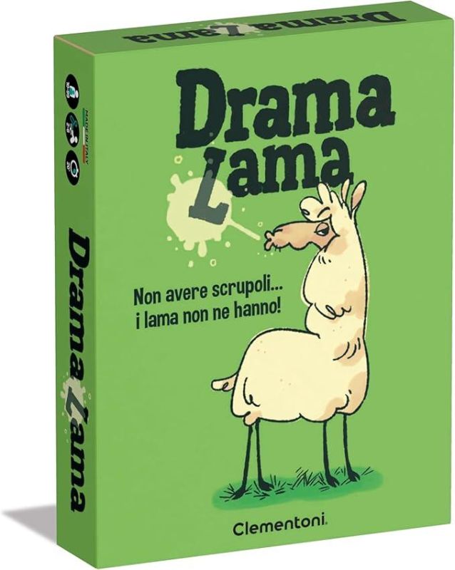 Drama Lama - Carte Da Gioco per Adulti e Bambini, Gioco Da Tavoloi, Divertimento Per Famiglie, 2-6 Giocatori, Gioco Di Societa tra Amici, In Italiano,Clementoni,Eta 10-99 anni