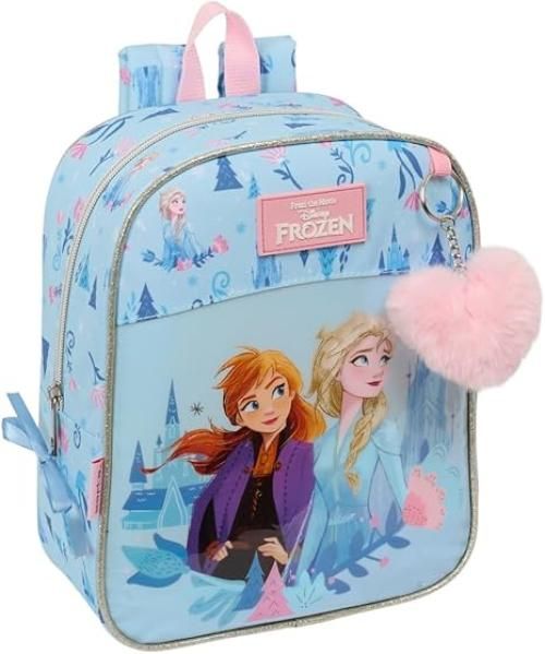 FROZEN ICE MAGIC - Zaino per bambini, zaino per scuola, adattabile a carrozzina, ideale per asilo, comodo e versatile, qualita e resistenza, 22 x 10 x 27 cm, Blu chiaro,Safta