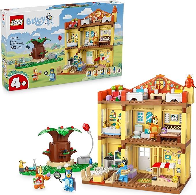 LEGO Bluey: Casa della Famiglia di Bluey - Giocattolo Modulare con Stanze, Giardino, 4 Minifigure e Accessori ,Eta 4+