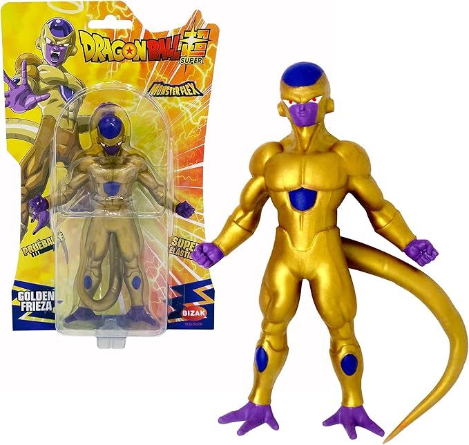 Monsterflex Goldren Frieza  Dragon Ball, bambola super estensibile ed elastico, 25 cm,Diramix,Eta 4+
