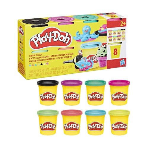 Play-Doh Pack 8 vasetti Variante 1,Hasbro,Eta 2+