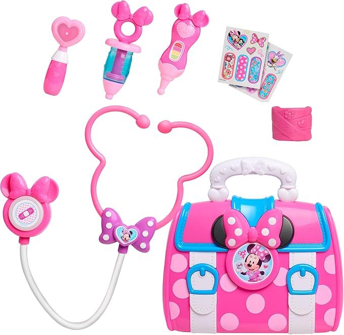 Set di Borsa da dottore con il Fiocco di Minnie Disney Junior, 9 pezzi,JUst Play,Eta 3+