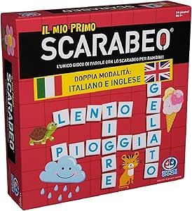 Il Mio Primo Scarabeo Edizione Italiano-Inglese, Gioco da Tavolo, Gioco per Apprendimento di Lettere e Parole, Giochi da Tavolo per Bambini - Editrice giochi- Eta 4+