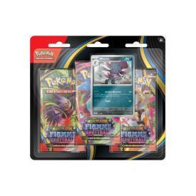 Pokemon GCC, Megaevoluzione Fiamme Spettrali,Blister 3 buste con promo Weavile,The Pokemon Company,Eta 6+