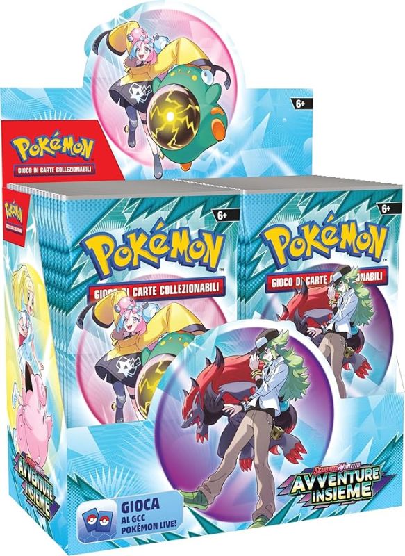 Pokemon GCC: Espositore di buste dell`espansione Scarlatto e Violetto - Avventure Insieme, contiene 36 buste di espansione,The Pokemon Company,Eta 6+