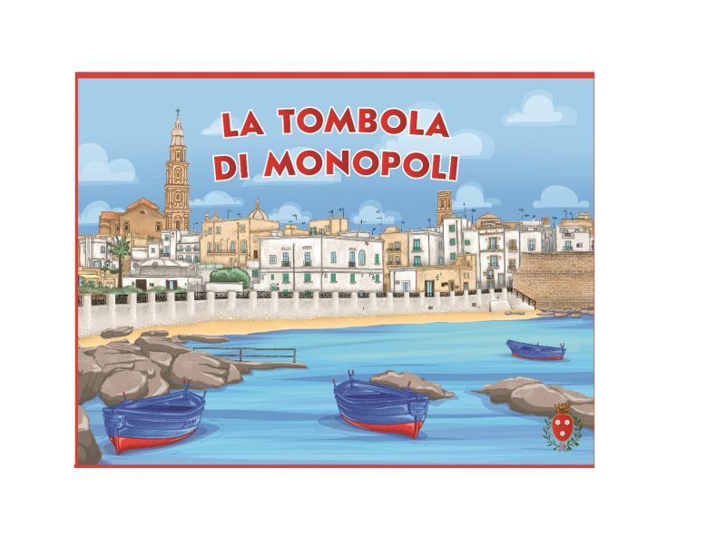 Tombola Edizione Citta di Monopoli Palmitessa - Made in Italy - gioco di societa, per tutta la famiglia