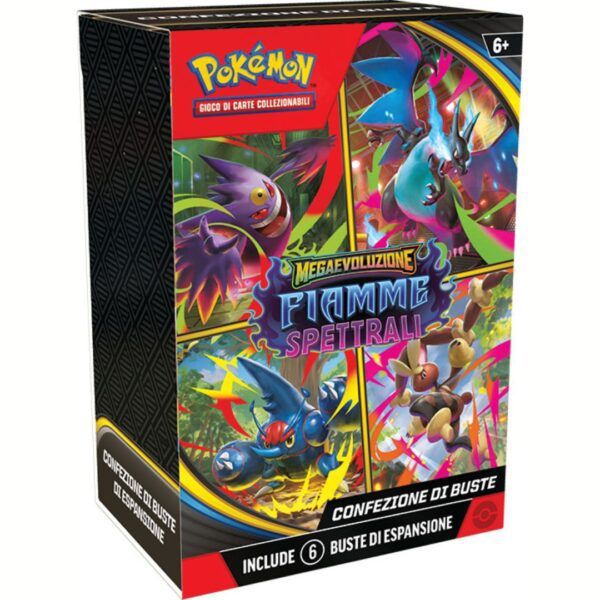 Poemon GCC,Megaevoluzione Fiamme spettrali Pack 6 bustine,ThePkemonCompany,Eta 6+