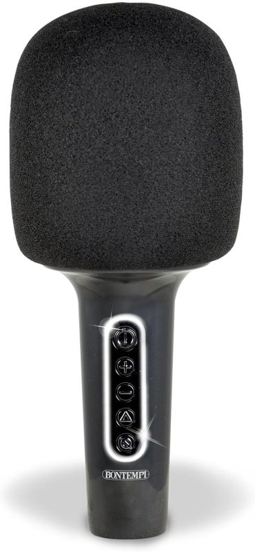 Microfono Wireless Karaoke con Altoparlante, Effetto Cambiavoce, Ricaricabile, 85mm x 200mm,Bontempi