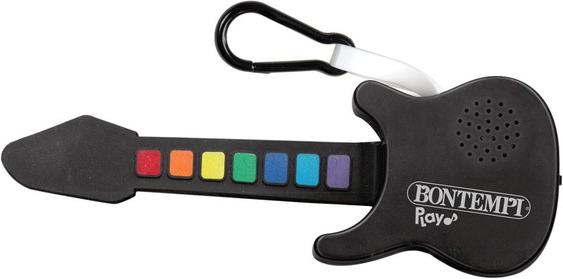 Portachiavi Musicale Chitarra, Portachiavi Flessibili Soft Rubber e Touch Sensitive ,Bontempi ,Eta 3+