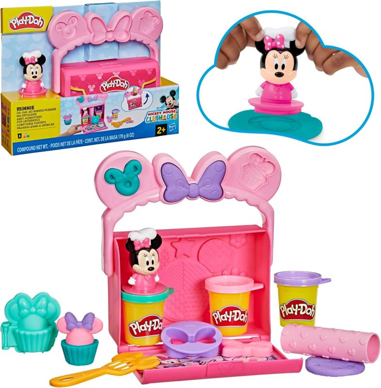 Play-Doh, Disney Junior, Pasticceria Portatile, Set Giocattolo a Tema Cucina, Hsbro, Eta 2+