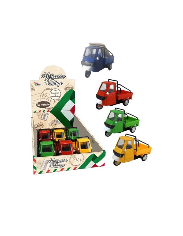 Modellino Motocarro a retrocarica, 1 pezzo colore casule, Toys Grden,Eta 3+