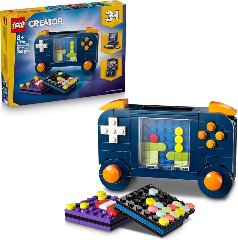 LEGO Creator 3 in 1 Console di Gioco Retro - Giocattolo Trasformabile in Cabinato Arcade o Computer con Tastiera e Mouse, Eta 8+