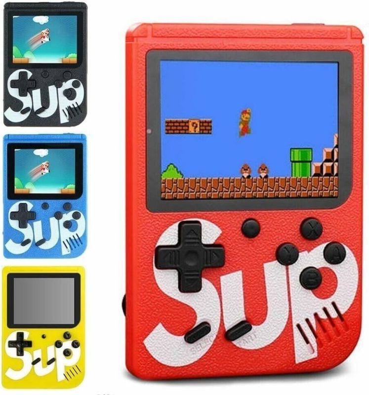 Sup Game Box Console Portatile, 400 Giochi in 1, Display LCD, Cavo USB e AV inclusi, Colore casuale