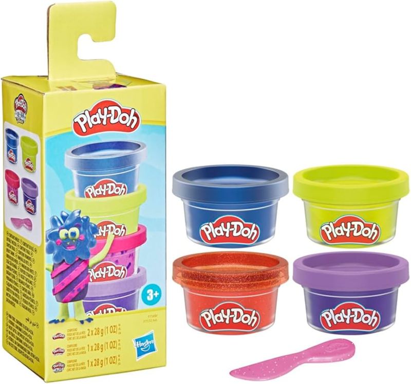Play Doh mini color pack 4 vasetti assortimento 2 ,Hasbro Eta 3+