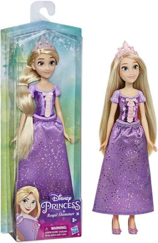 Disney Princess Royal Shimmer - Bambola di Rapunzel, Hasbro, Eta 3+