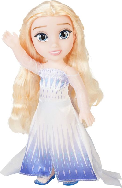 Frozen 2 ? bambola Elsa Snow Queen 38 cm, estremamente dettagliata, indossa abiti da sogno ispirati al film ed e dotata di occhi scintillanti, Jakks, Eta 3+