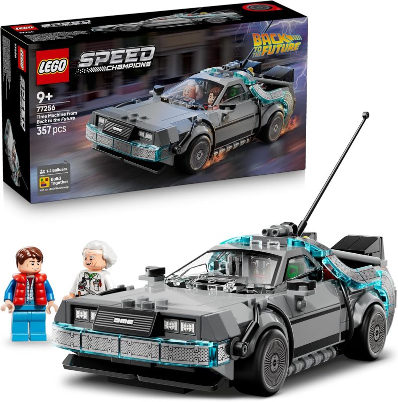 LEGO Speed Champions Macchina del Tempo di Ritorno al Futuro Giocattolo - Kit Modellino di Auto con Minifigure di Doc Brown e Marty McFly , Eta 9+