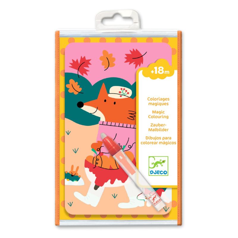 Colori Magici,4 stagioni,Disegni da colorare con pennarello ad acqua,Djeco,Eta + 18 mesi