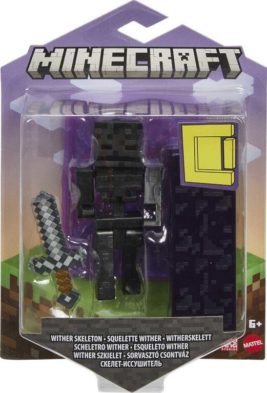 Minecraft Figure Build a portal Wither Skeleton,Mattel, Eta 6+