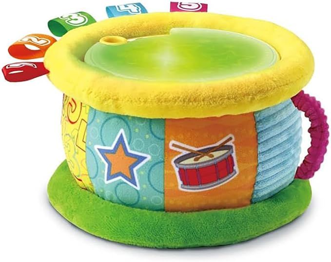 VTech Magico Tamburo Luminoso, Gioco per Bambini Bilingue Italiano e Inglese, 4 Modalita Gioco, Effetti Luminosi, Volume Regolabile, Spegnimento Automatico, Batterie Incluse,Eta 6-36 mesi
