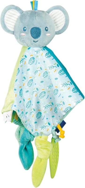 Soft Cuddles Koala Comforter, Dou Dou Morbido per Neonati 0+ Mesi, Personalizzabile con Nome, Stimolazione Sensoriale e Rassicurazione, 100% Lavabile,Baby Clementoni, Eta 0+