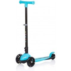 Monopattino per Bambini 3 anni Blu fino a 50kg Scooter con ruote LED Pedana antiscivolo Freno incluso Regolabile in 4 Altezze